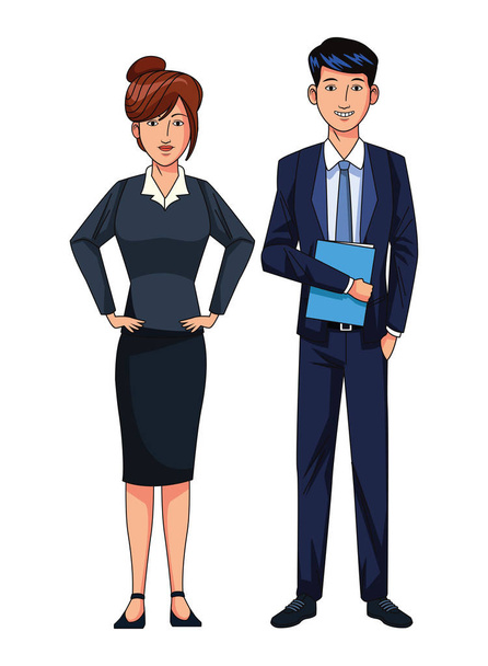 Business couple avatar - Vector, afbeelding