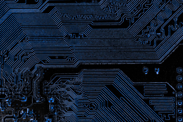 Resumen, primer plano de Mainboard Electrónica fondo de la computadora. (placa lógica, placa base de la CPU, placa principal, placa del sistema, mobo
) - Foto, imagen