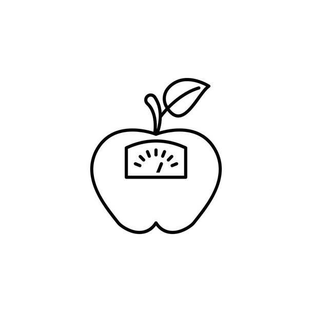 pictogram van Apple outline. Elementen van dieet en voeding illustratie pictogram. Pictogram tekenen en symbool verzameling voor websites, webdesign, mobiele app, ui, UX - Vector, afbeelding
