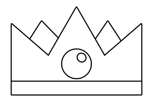 Geïsoleerde Royal Crown ontwerp vector illustratie - Vector, afbeelding