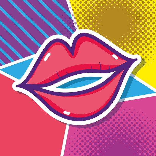 Kiss pop art cartoon - Vector, Image