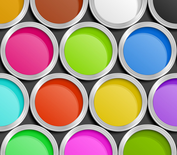 Paint Cans - Vector, Image