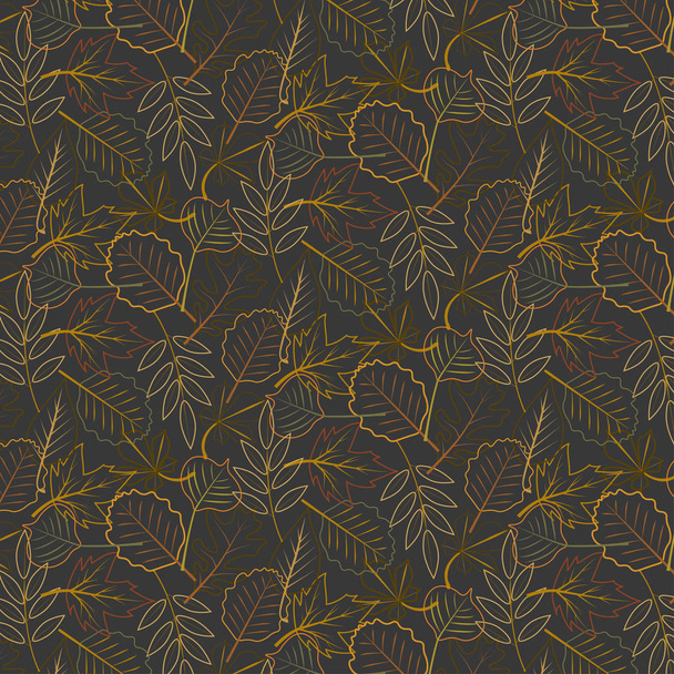 Kolekcja piękne kolorowe jesienne liście wzór - Wektor, obraz
