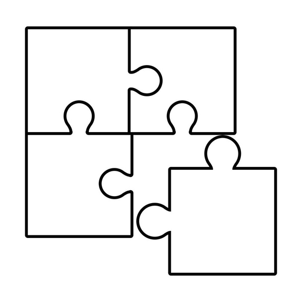Puzzle juego vector de diseño ilustración
 - Vector, Imagen