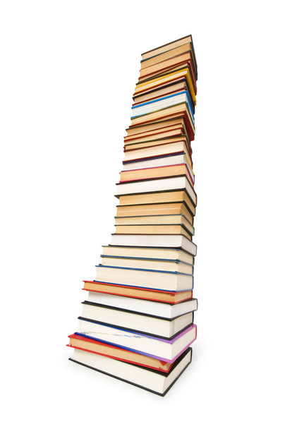 Stack of books isolated - 写真・画像