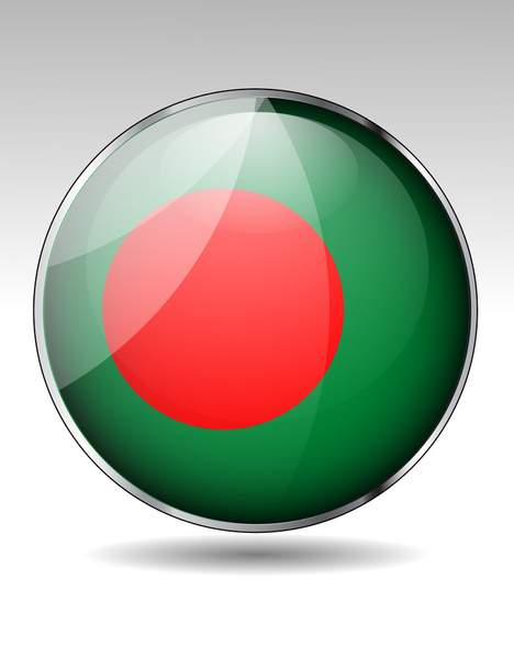 bangladesh vlag knop - Vector, afbeelding