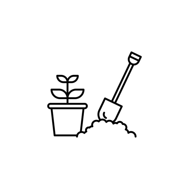 wachsende Samen umreißen Symbol. Element der Lifestyle-Illustration Ikone. hochwertiges Grafikdesign. Zeichen und Symbolsammlung für Webseiten, Webdesign, mobile App, ui, ux - Vektor, Bild