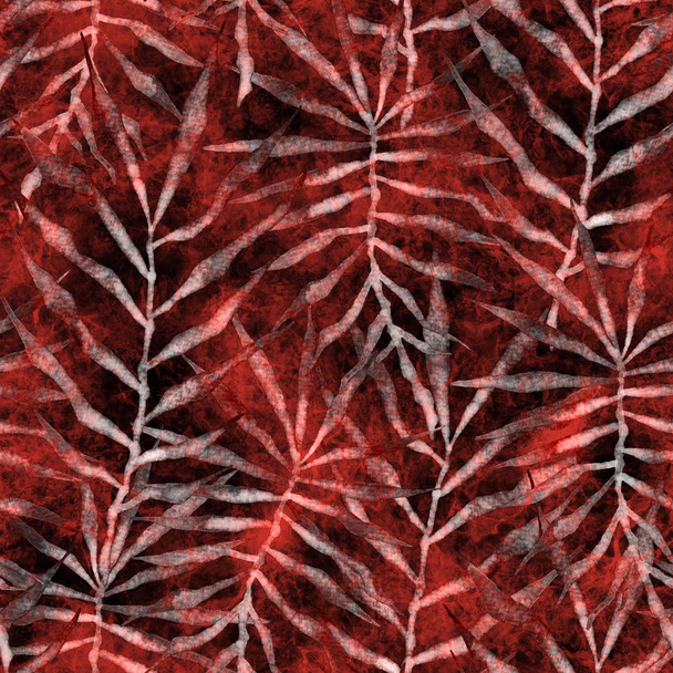 Tropical seamless pattern. Watercolor thorny palm  - Fotografie, Obrázek