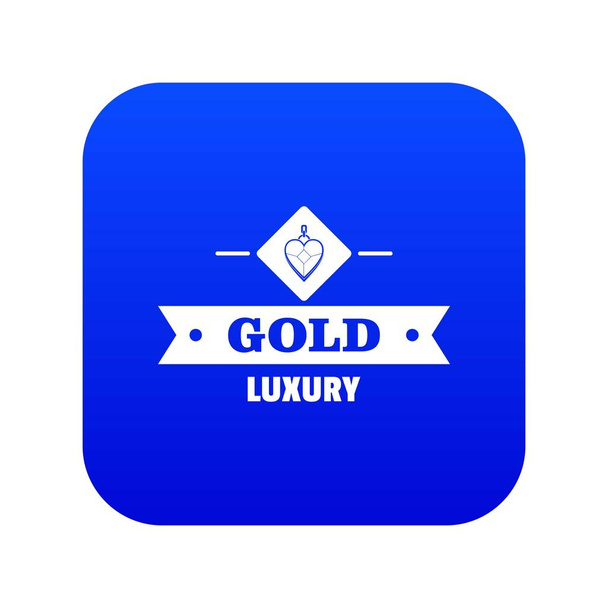Bijoux icône d'or vecteur bleu
 - Vecteur, image