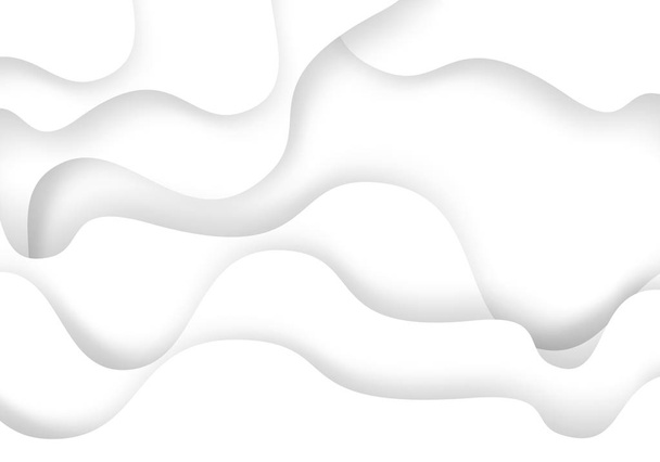Абстрактная нарезка белой кривой бумаги на фоне векторной иллюстрации 3D украшения
. - Вектор,изображение