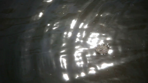 Sparks from stones thrown into the water - Footage, Video