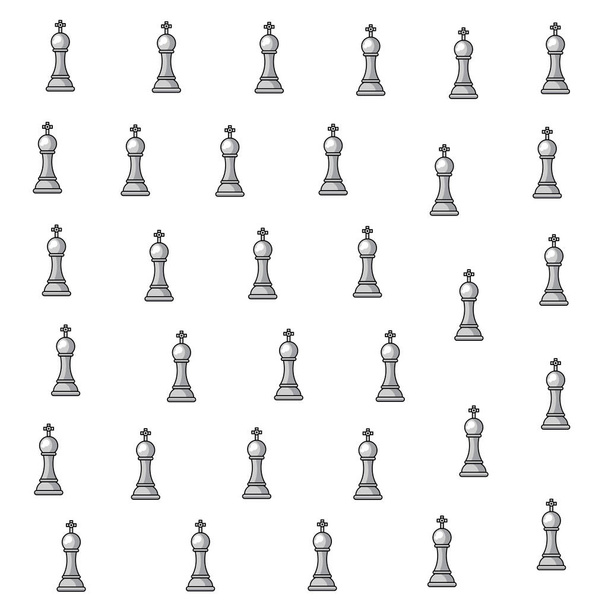 Chess piece pattern background - Vector, Image