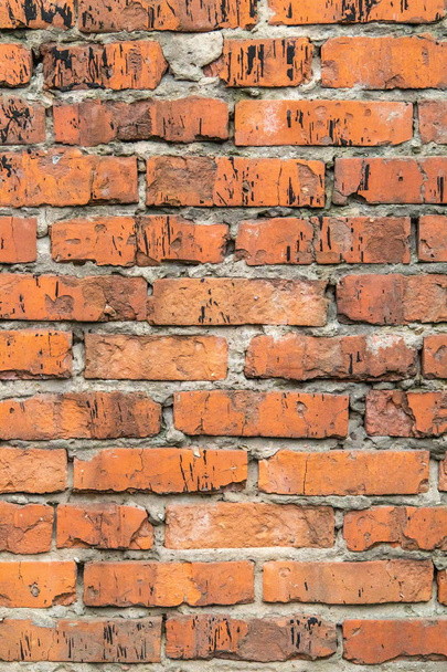 textured, expressive wall of red bricks - Fotó, kép