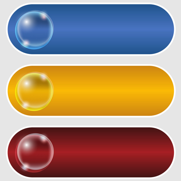 Set colored buttons - Вектор, зображення