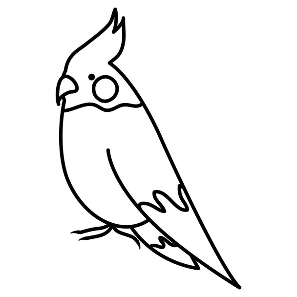 cute little bird adorable mascot - Vector, Image