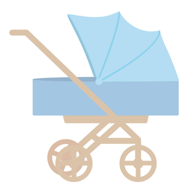 baby kar trolley geïsoleerd icoon - Vector, afbeelding