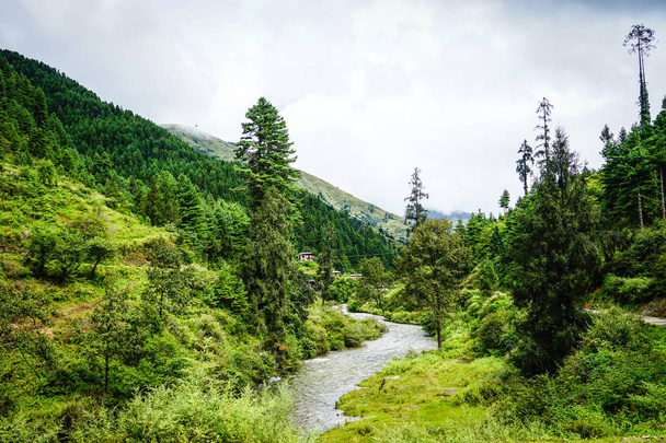 Гірські пейзажі в Бутані  - Фото, зображення
