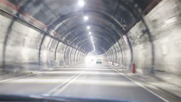 Highway road tunnel in Italy - Footage, Video