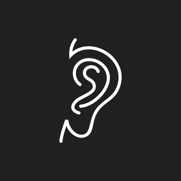 sluchová jednoduchá značka - Vektor, obrázek
