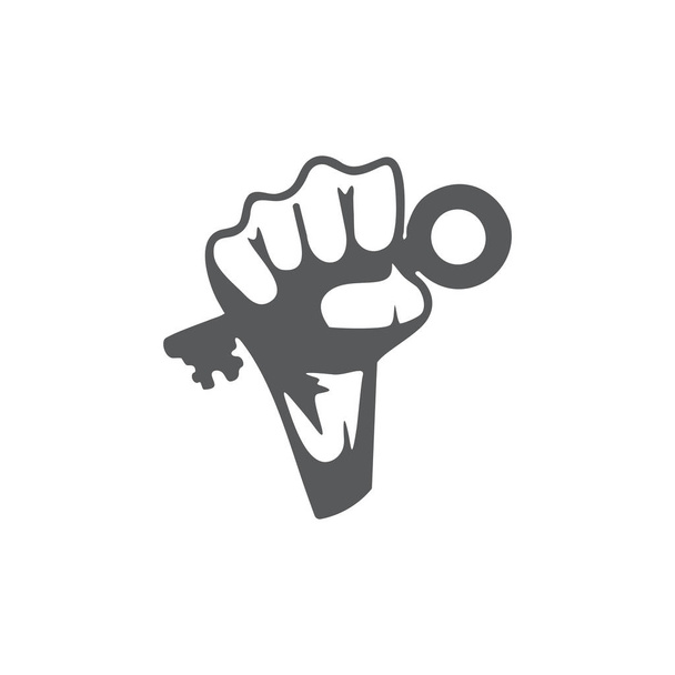Hand Faust Schlüssel zum Erfolg Symbol Vektor - Vektor, Bild