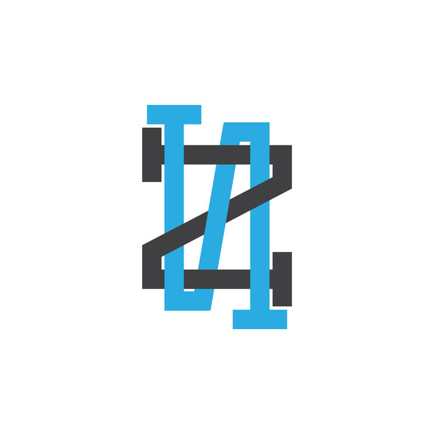 litera z linia proste logo projekt streszczenie sztuka wektor - Wektor, obraz