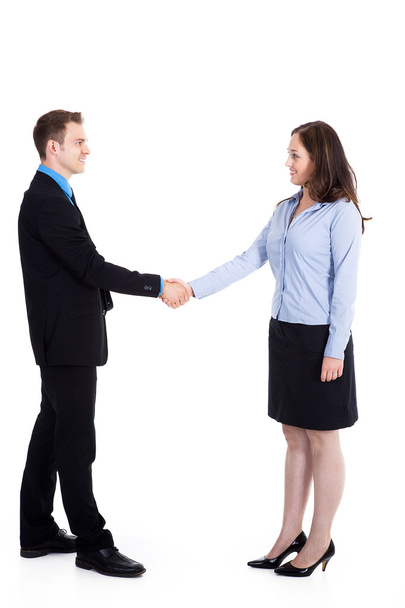Business man shaking woman's hand - Foto, Imagen
