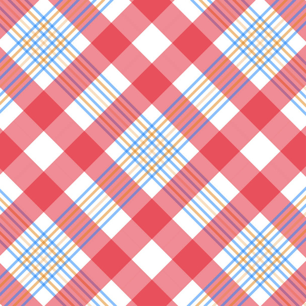 Tartan Pattern in Red and White . - Vector, Image
