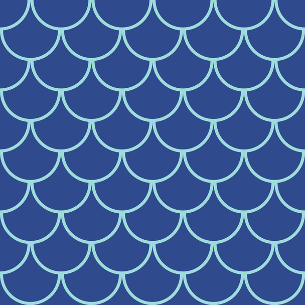 Meeresfischschuppen nahtloses Muster - Vektor, Bild