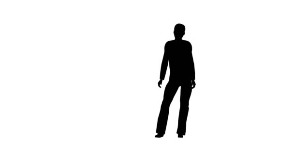 La silhouette d'un homme attend
 - Séquence, vidéo
