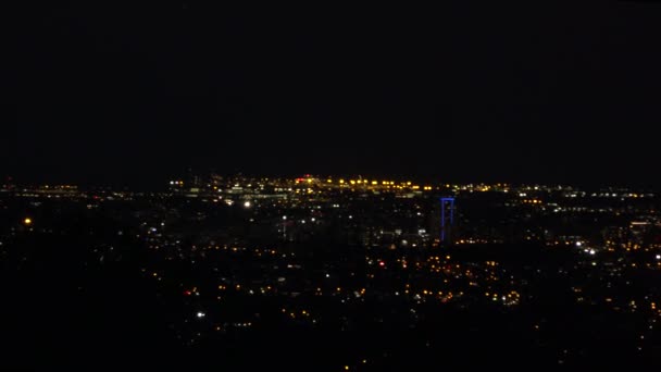 View of Brisbane City from Mount Coot-tha at night. Queensland, Australia. - Footage, Video