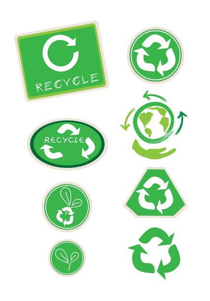 Set of Recycle Symbol for Save The World - Vecteur, image