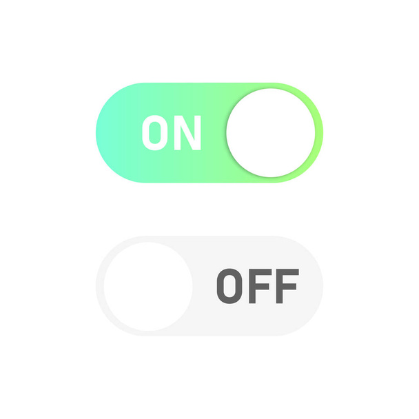 Cambiar icono de gradiente símbolo de botón aislado. Plantilla de palanca de color web. Botones de Internet o aplicaciones
. - Vector, Imagen