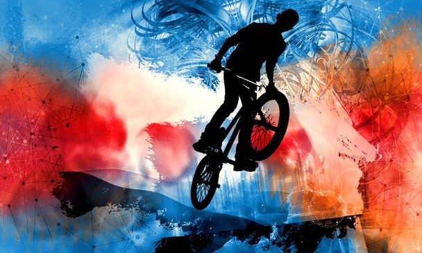 Ilustracja Sport bmx Rider - Zdjęcie, obraz