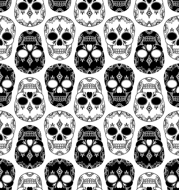 Vector pattern with skulls - Vector, Image
