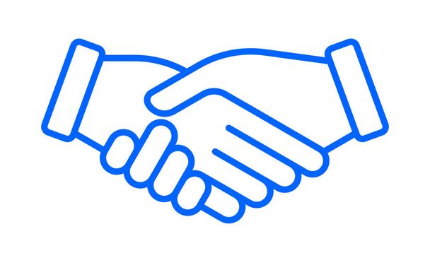 Знак векторного рукопожатия, деловое партнерство, соглашение о сделке и дружеское рукопожатие
 - Вектор,изображение