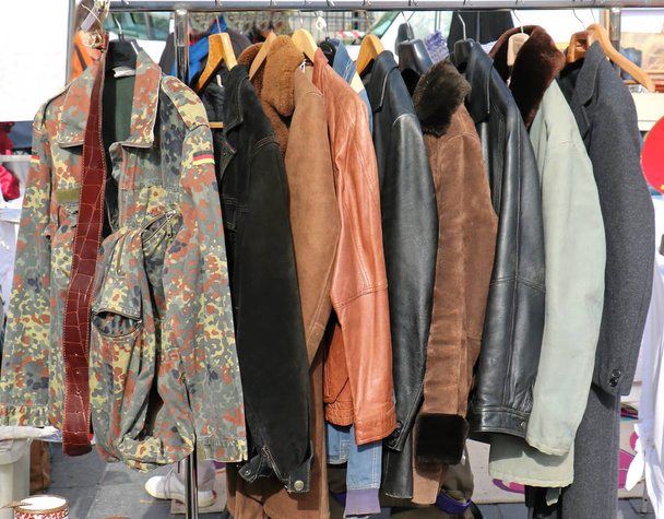 Winter jackets sold on flea market - Photo, Image