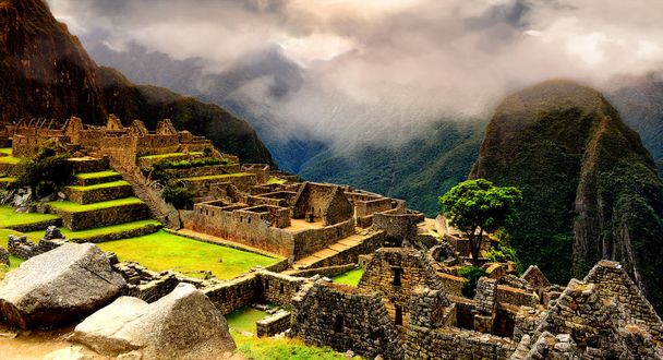 Αρχαία Περουβιανή πόλη Μάτσου Πίτσου - Φωτογραφία, εικόνα