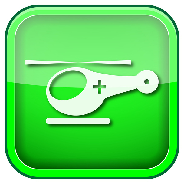 groene vierkant glanzende pictogram - Foto, afbeelding