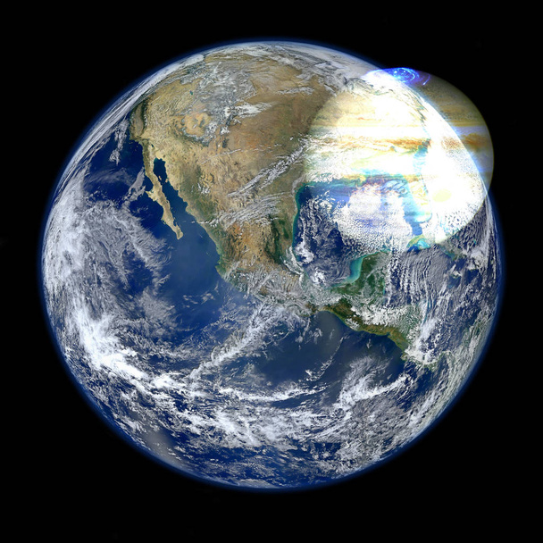 Planeta Tierra en el espacio profundo. Elementos de esta imagen proporcionados por la NASA
 - Foto, Imagen