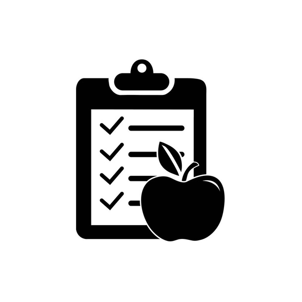 lista della spesa con icona mela
 - Vettoriali, immagini