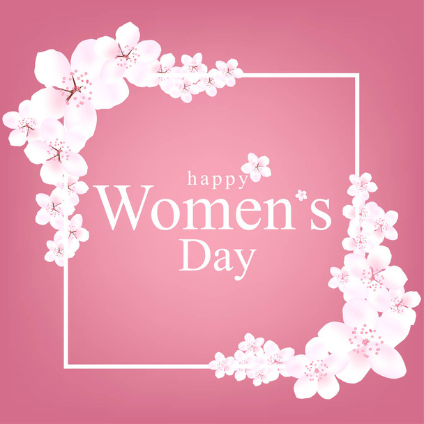 8 marca jest Międzynarodowy Dzień kobiet. Pocztówka - Wektor, obraz