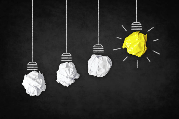 creative business concept - idea light bulb inspiration symbol  - 写真・画像