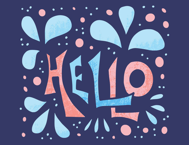 Hello stylized word. Vector stylized text isolated - Vector, afbeelding