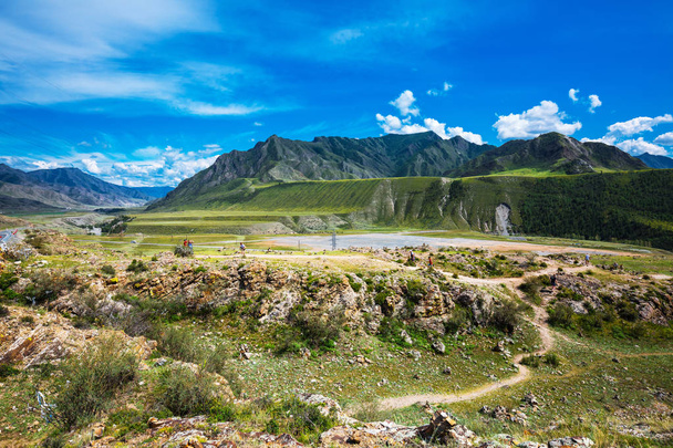 Valley of the Katun and Chuya rivers. Altai Republic, Russia - Foto, Bild