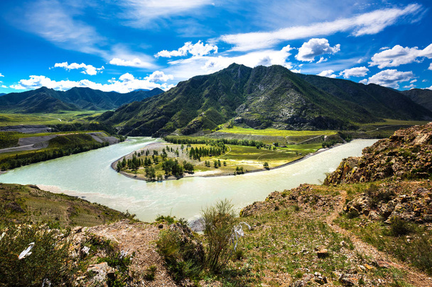 Chui-Oozy (the confluence of the rivers Chuya and Katun). Altai  - Фото, зображення