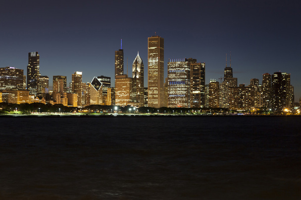 Chicago skyline noite
 - Foto, Imagem