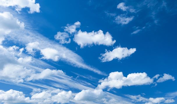 dramatic blue sky with clouds - Photo, Image
