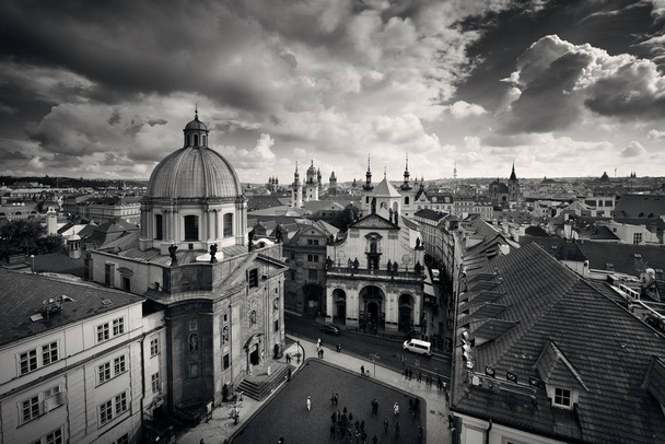 Praga panoramę na dachu widok dome - Zdjęcie, obraz
