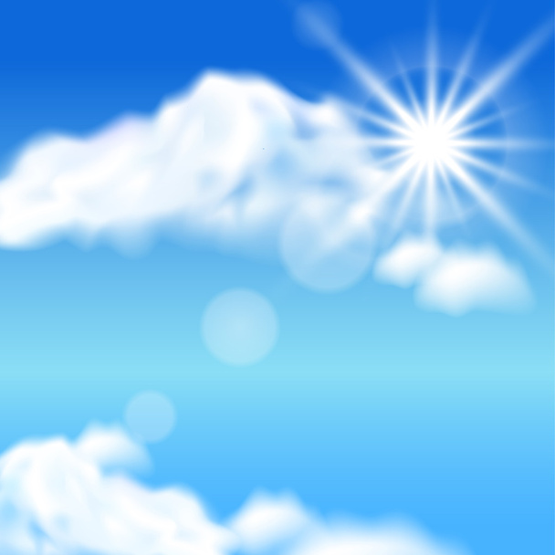 Clouds and sun - Vector, Image