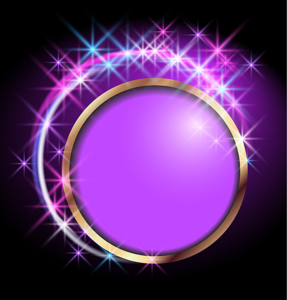 Stars and round frame - Vector, Imagen